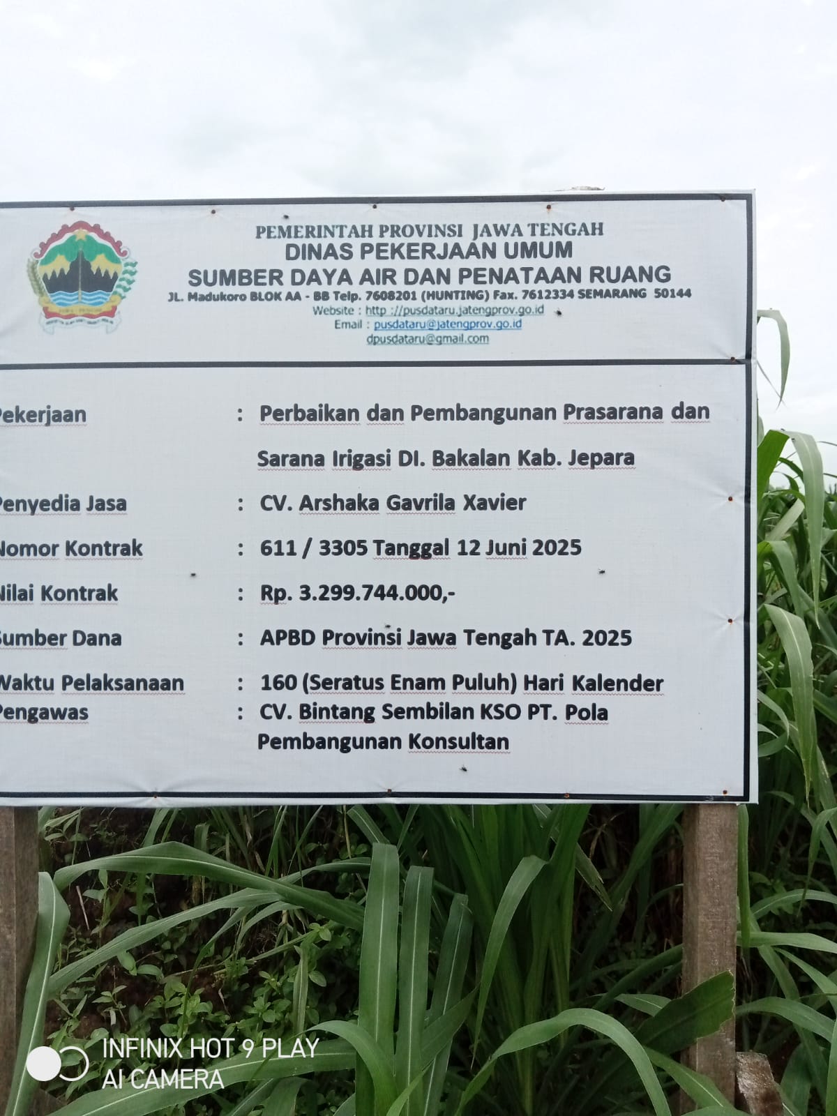 Di duga Pekerjaan Perbaikan Dan Pembangunan Prasarana Dan Sarana Irigasi DI .Bakalan Jepara Tidak se